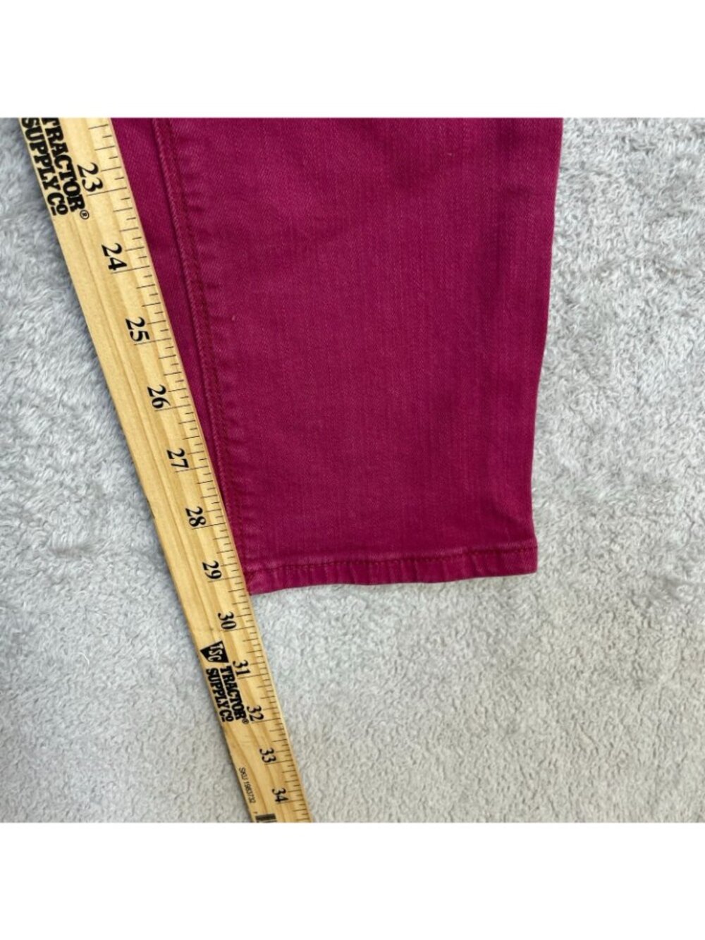 Lucky Brand Women's 14/32 Lolita Skinny Jeans Red Cotton Stretch B1284 - Picture 6 of 13